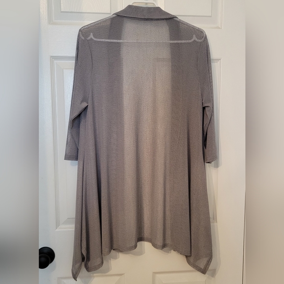 Sheer Grey Open Cardigan - Picture 2 of 3